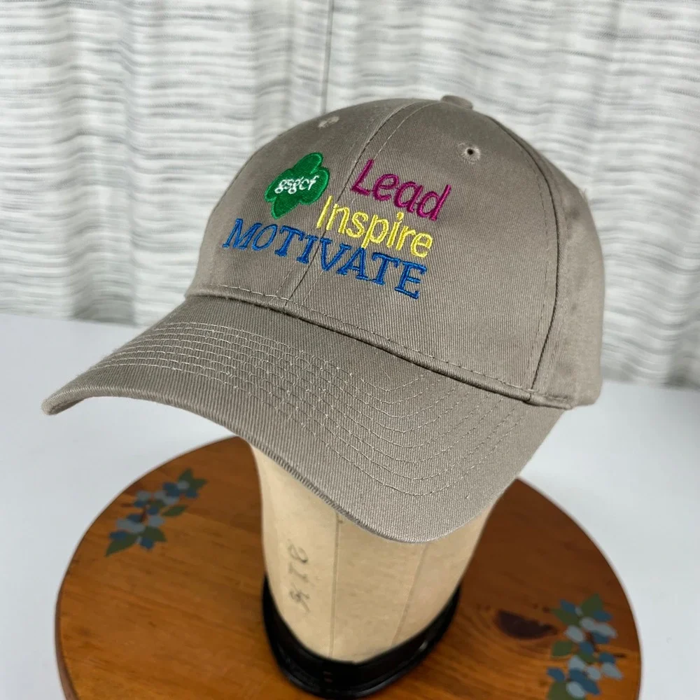 Port & Company Girl Scouts GSGCF Hat Khaki Lead Inspire Motivate Cap CP80A‎